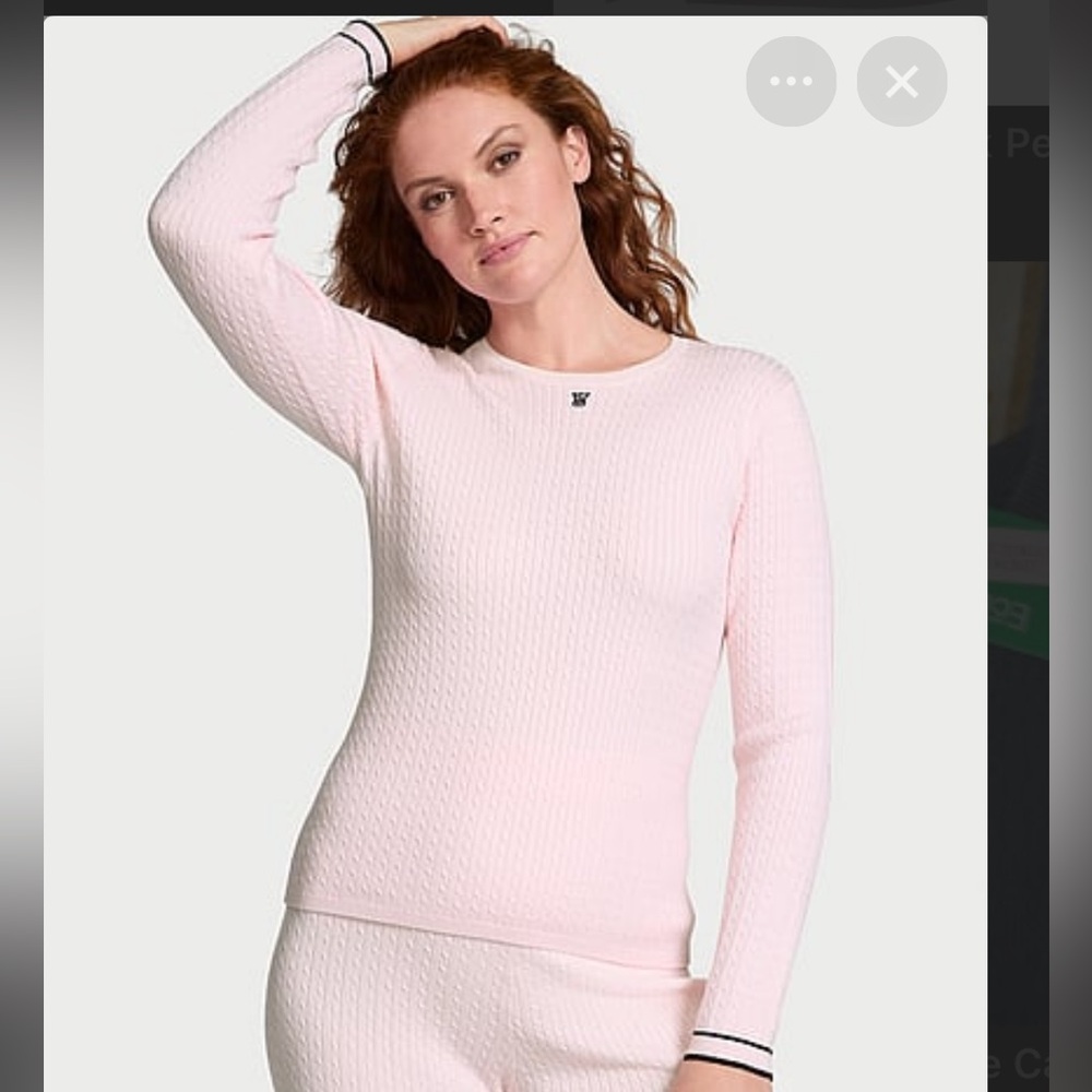 Women's Light Pink Thermal TOP